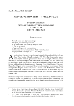 john jefferson bray &mdash; a vigilant life