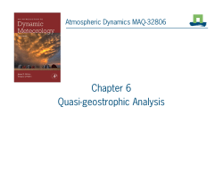 Chapter 6 Quasi geostrophic Analysis