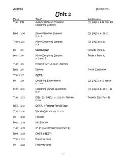 Unit 2 - Walton High
