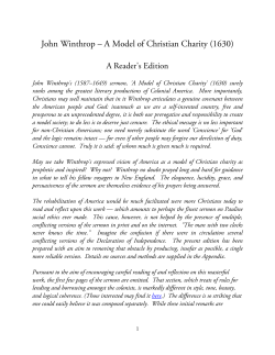 John Winthrop &ndash; A Model of Christian Charity