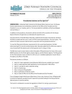 Presidential election set for April 21