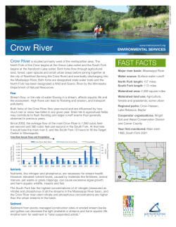 Crow River Factsheet - Metropolitan Council