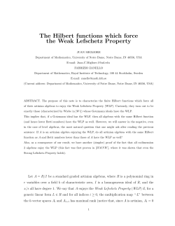 The Hilbert functions which force the Weak Lefschetz Property