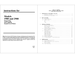 Models 1900 and 2900 instructions for