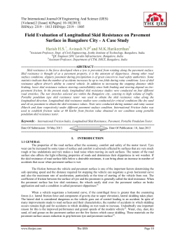 Field Evaluation of Longitudinal Skid Resistance on