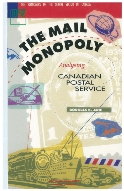 The Mail Monopoly: Analysng Canadian Postal Service