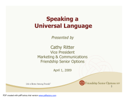 Universal Language 4-1-09 - National Association of Senior Move