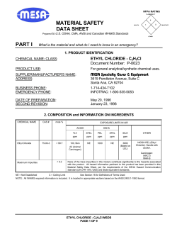 Ethyl Chloride MSDS