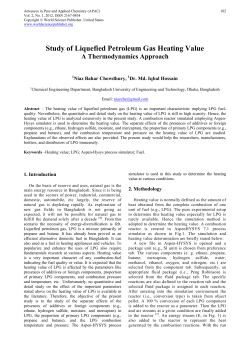 Study of Liquefied Petroleum Gas Heating Value