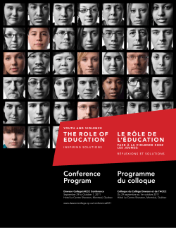 Conference Program Programme du colloque