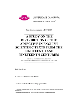 A study on the distribution of the adjective in english