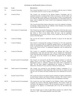 A Summary of Historic Church Councils