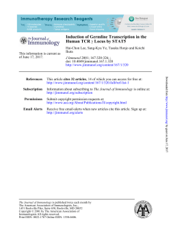 Locus by STAT5 &gamma; Human TCR Induction of Germline Transcription