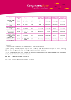 (1) APR (Annual Percentage Rate). Annual rate, it reflects costs the