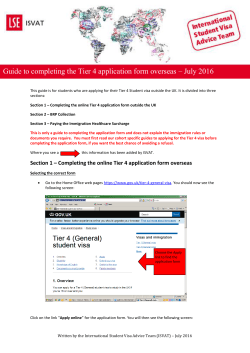 Guide to completing the Tier 4 application form overseas