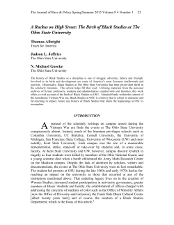 A Ruckus on High Street - African American and African Studies
