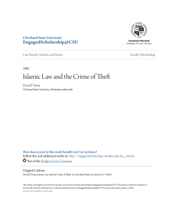 Islamic Law and the Crime of Theft