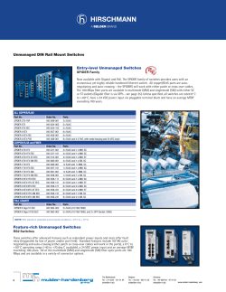 Entry-level Unmanaged Switches Unmanaged DIN