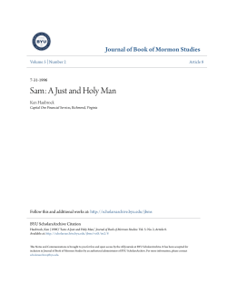 Sam: A Just and Holy Man