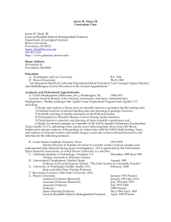 CV - Brown University Planetary Geosciences
