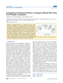 Investigating Orientational Defects in Energetic