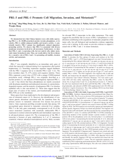 PRL-3 and PRL-1 Promote Cell Migration