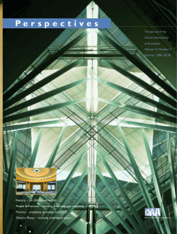 Perspectives - Ontario Association of Architects