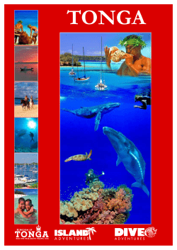 Tonga Brochure - Dive Adventures