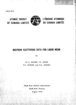 neutron scattering dath for liquid neon