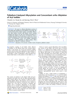 Palladium-Catalyzed Alkynylation and