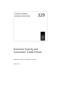 Economic Scarcity and Consumers` Credit Choice