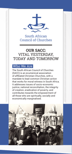 the SACC brochure - South African Council of Churches
