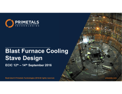 Blast Furnace Cooling Stave Design