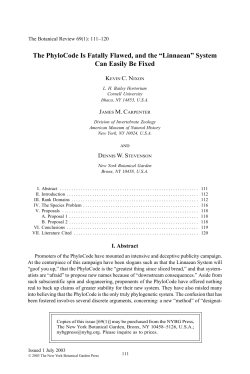 The PhyloCode Is Fatally Flawed, and the