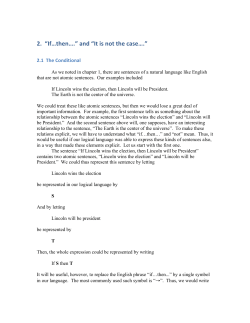 2. &ldquo;If&hellip;then&hellip;.&rdquo; and &ldquo;It is not the case&hellip;.&rdquo;