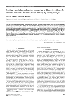 Synthesis and electrochemical properties of Na2 - J