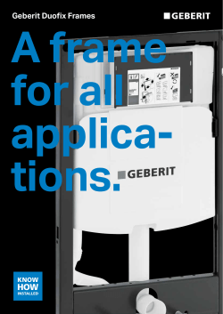 Geberit Duofix Frames