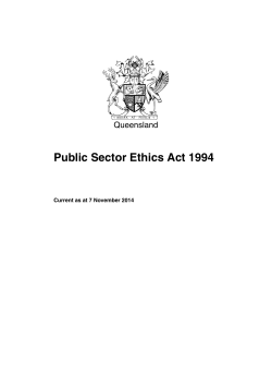 Public Sector Ethics Act 1994