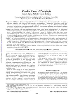 Curable Cause of Paraplegia