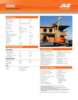 Spec Sheet - JLG Equipment
