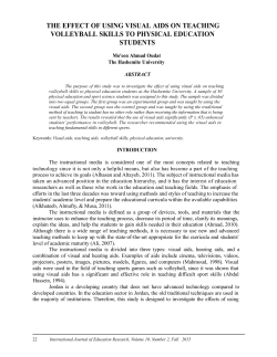 the effect of using visual aids on teaching volleyball skills to physical