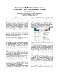 Interacting with Big Interfaces on Small Screens