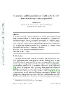 Symmetries and the compatibility condition for the new translational