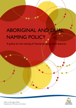 aboriginal and dual naming policy