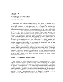 Chapter 7 Matchings and r-Factors