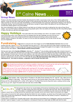 1st Calne News - Calne Scouts :: Home