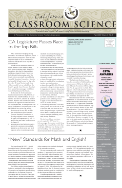 CA Legislature Passes Race to the Top Bills &ldquo;New&rdquo; Standards for