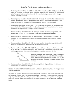 Hints for The Ambiguous Case worksheet