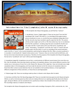 The Complete John Wayne Discography