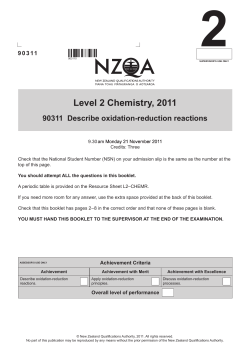 Level 2 Chemistry (90311) 2011